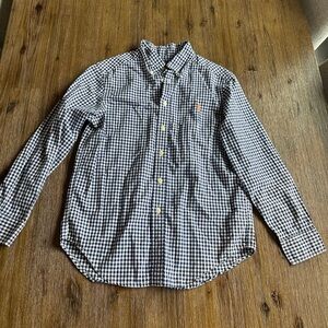3/27$ Ralph Lauren Kids Blue & White Gingham Button Down Shirt size M(10-12)
